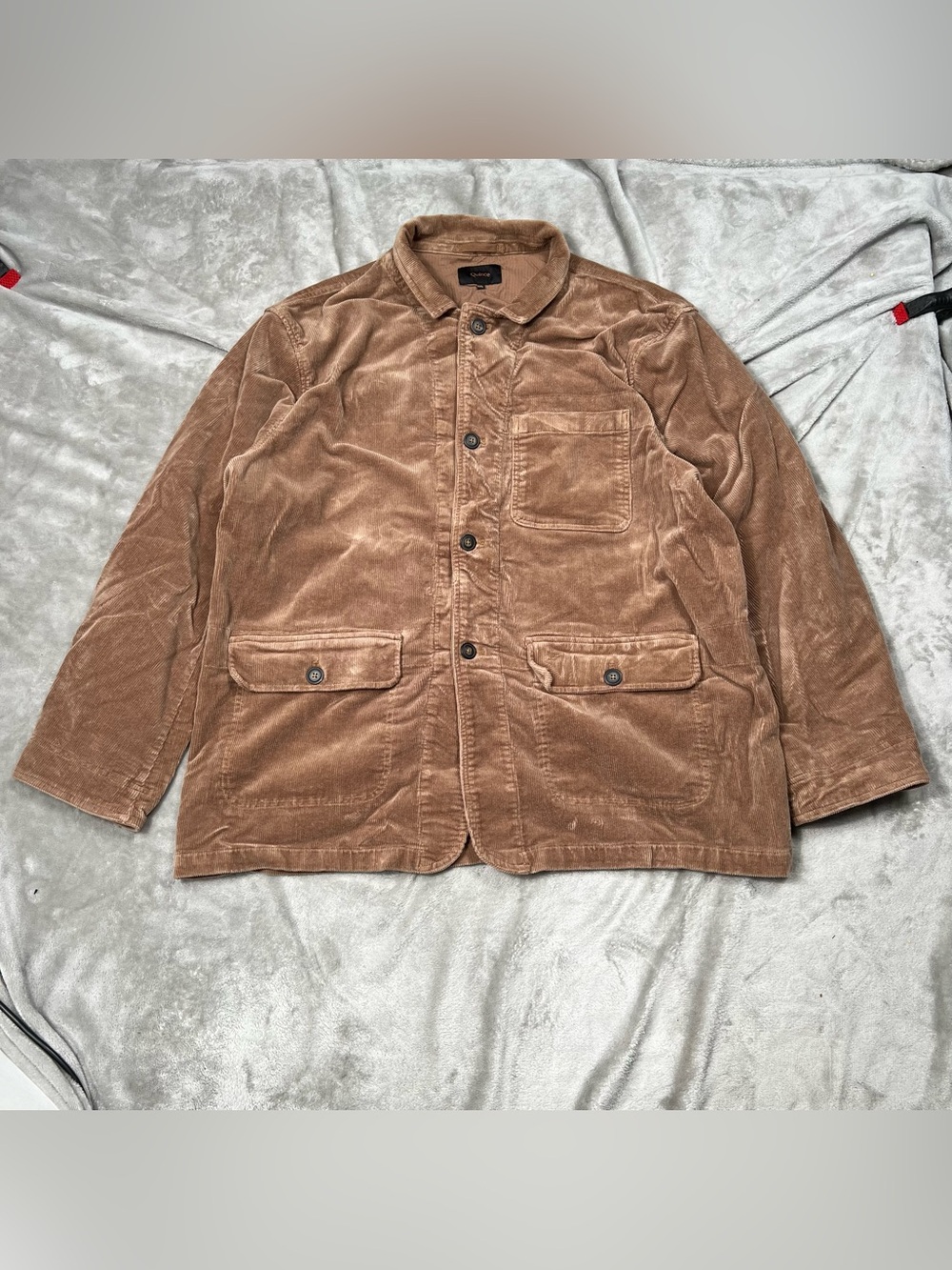 Quince Corduroy Chore Jacket Mens XXL Warm Brown Organic Cotton Stretch